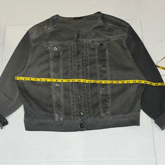 LA BASS Sequined Denim Jackets - Picture 15 of 15